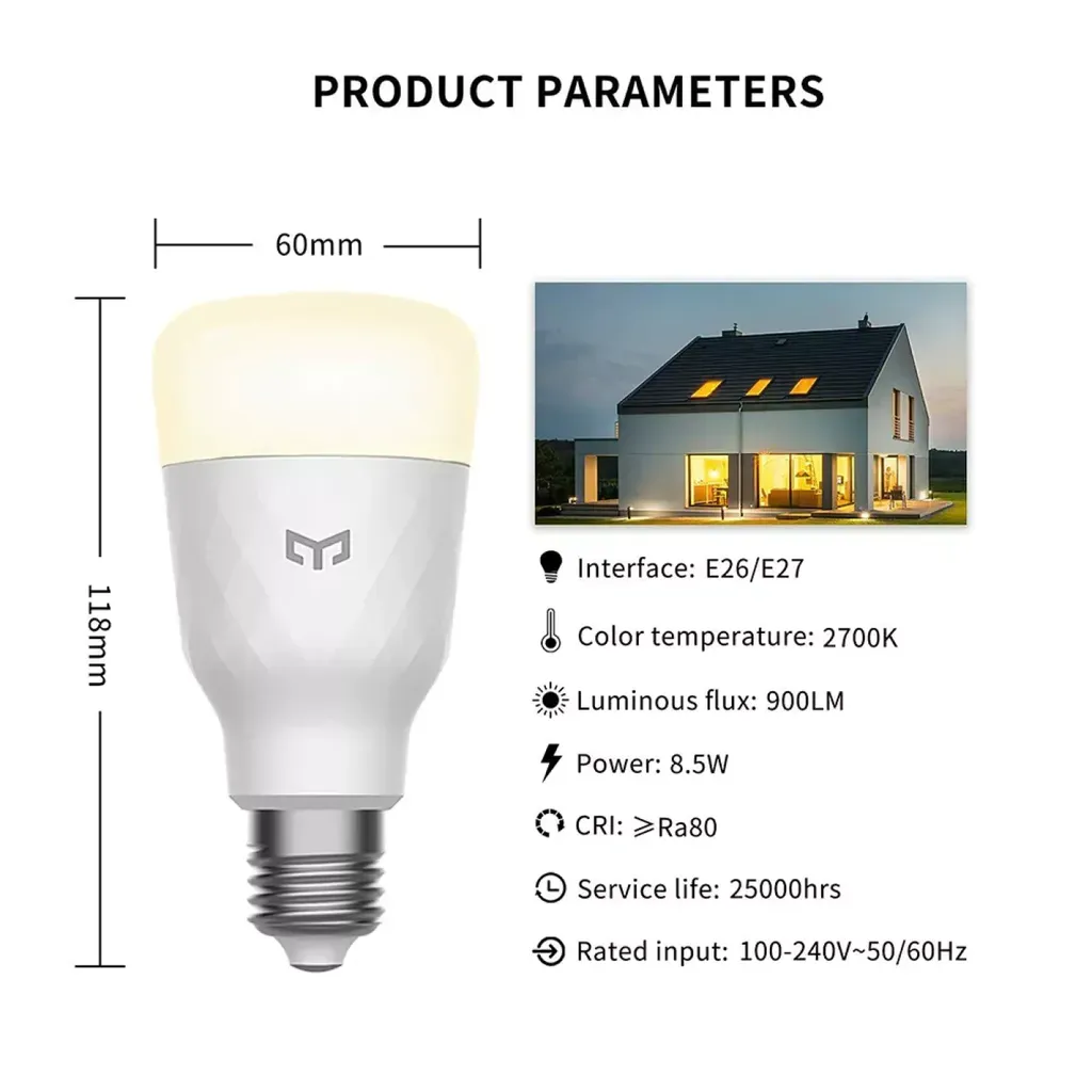 Bóng đèn LED thông minh XIAOMI Yeelight W3 E26/E27, điều khiển App, đèn RGB - Ảnh 4